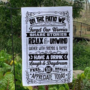 Yard Flag-Rules choose a flag.Firepit, porch, campfire, patio.